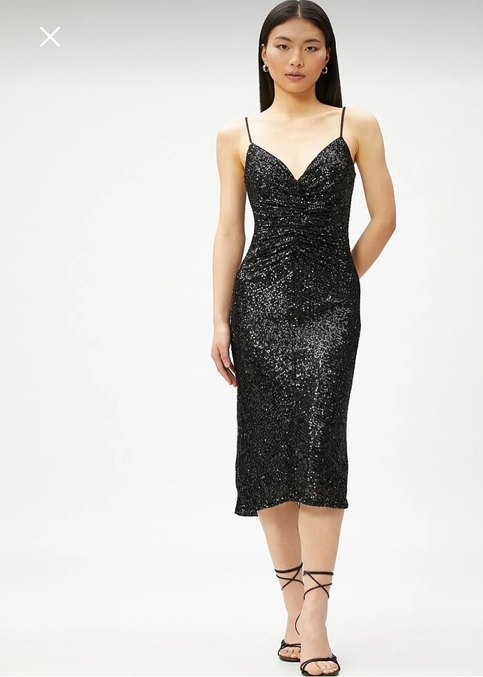 Koton payetli elbise - Görsel 4