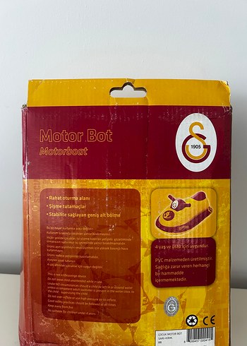 Beden Renk Galatasaray Lisanslı Şişme Motor Bot 127cm