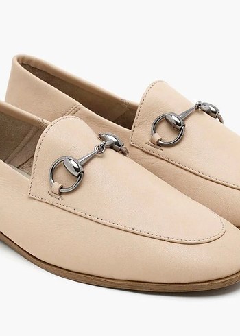 Desa Ann Krem Kadın Deri Loafer