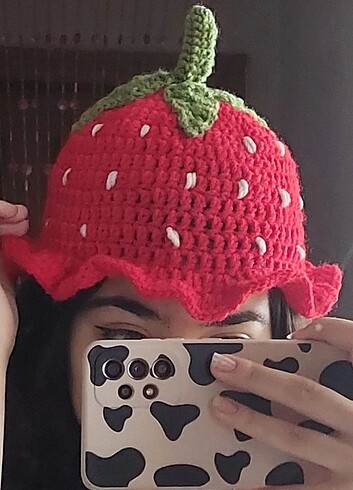 Amigurumi Çilek şapka
