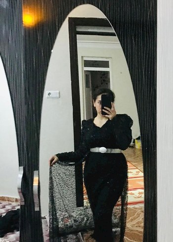 diğer Beden Siyah Uzun Kollu Gotik Kadın Elbise