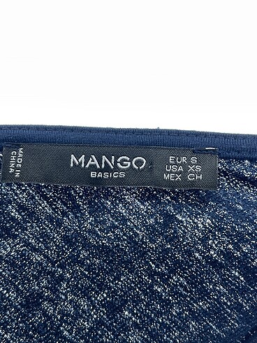 s Beden lacivert Renk Mango Bluz %70 İndirimli.