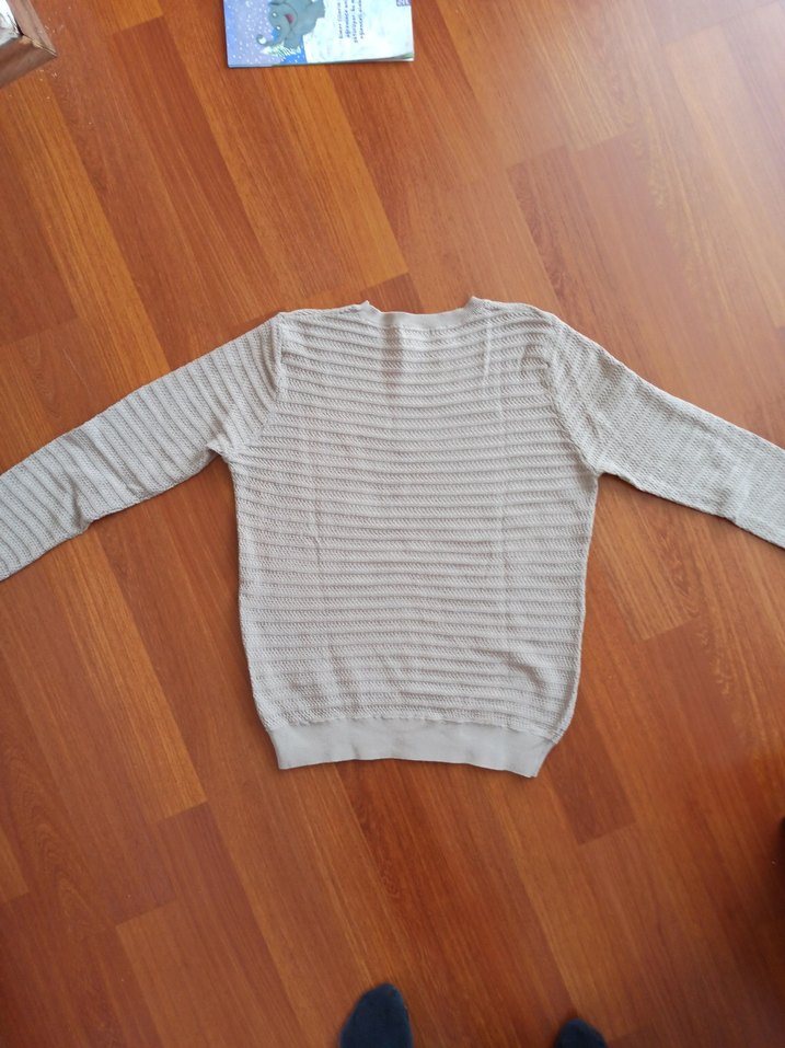 Pull & Bear Bej Erkek Triko Bisiklet Yaka Kazak - Görsel 4