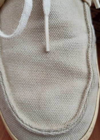 Vans - Günlük Bej Keten Ayakkabı (42,5) - Görsel 2