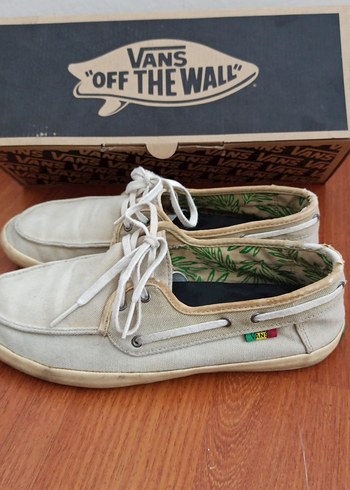 Vans - Günlük Bej Keten Ayakkabı (42,5) - Görsel 5