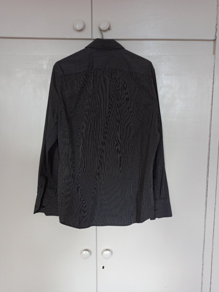 Benetton Uzun Kollu Siyah Erkek Gömlek(xl) - Görsel 3