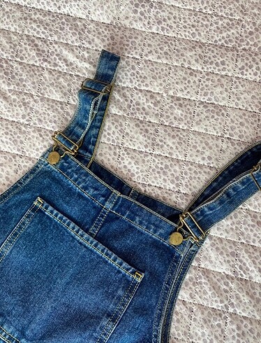 m Beden SALOPET DENIM ELBİSE
