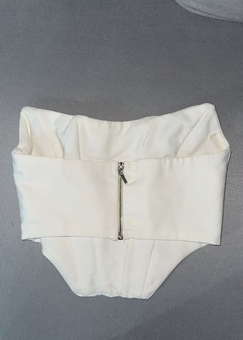 Beyaz  Kadın Bustier - Görsel 2