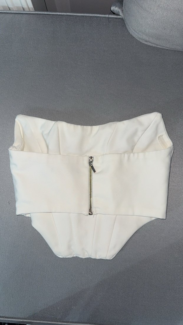 Beyaz  Kadın Bustier - Görsel 2