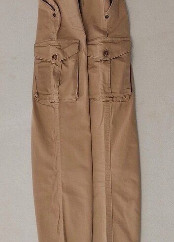 12-13 Yaş Beden Camel Renk Çocuk Kargo Pantolon
