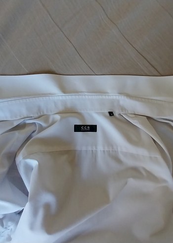 CCS SARAR 42 beden Beyaz Erkek Gömlek - Görsel 4
