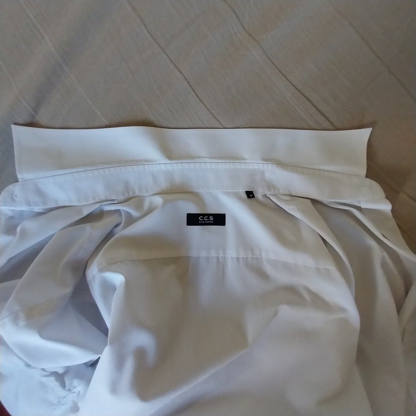 CCS SARAR 42 beden Beyaz Erkek Gömlek - Görsel 4