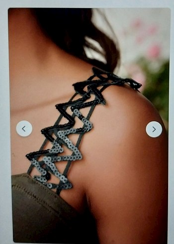 TREND ALAÇATI Kadın Uzun Salaş Elbise Haki Renk Payetli Askılı - Görsel 8