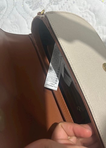 Zara Bej Deri Kemerli Kadın Çanta