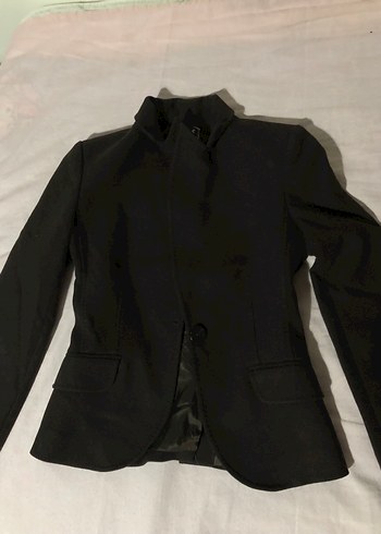 Düğmeli koyu kahverengi Kadın Blazer Ceket