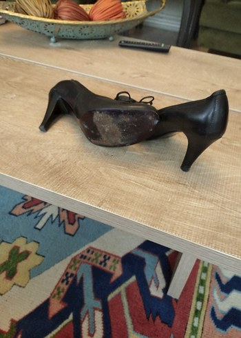 İnci Siyah Tokalı Stiletto Ofis Ayakkabısı - Görsel 6