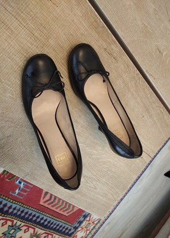 İnci Siyah Tokalı Stiletto Ofis Ayakkabısı - Görsel 5