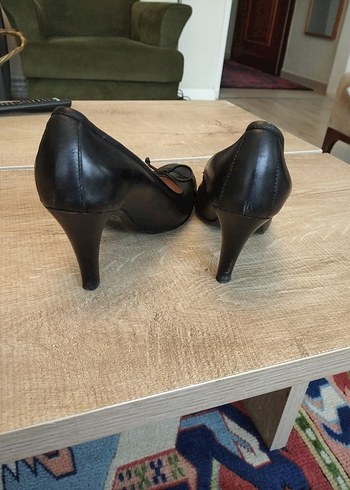 İnci Siyah Tokalı Stiletto Ofis Ayakkabısı - Görsel 7