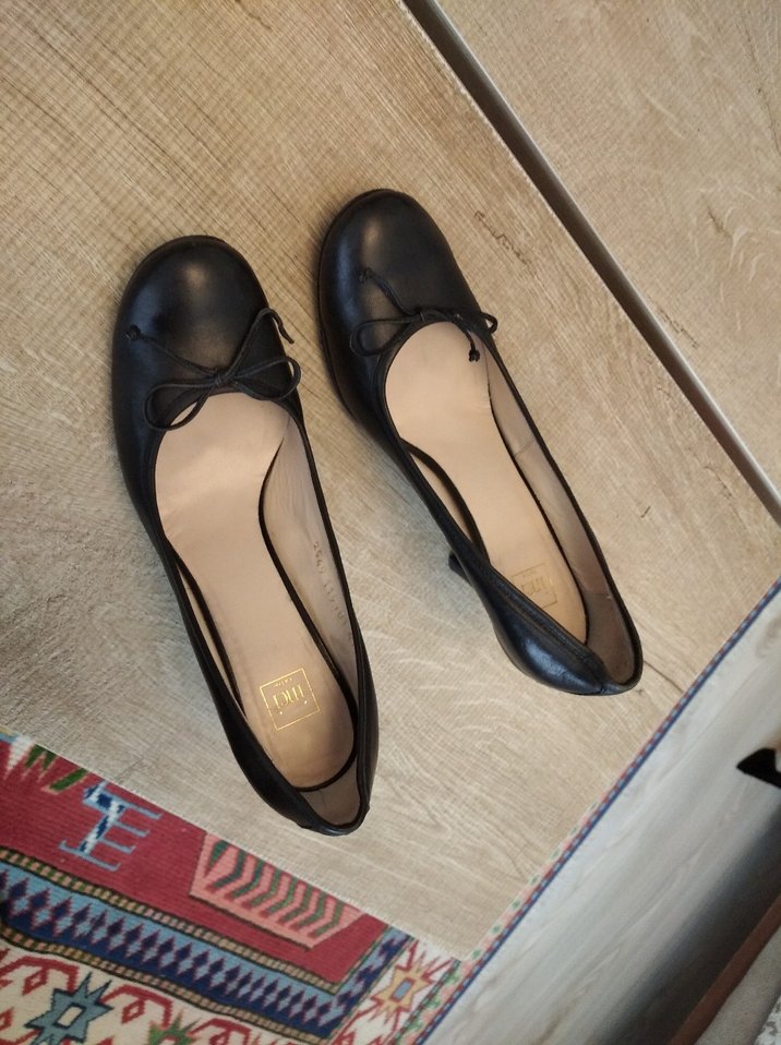 İnci Siyah Tokalı Stiletto Ofis Ayakkabısı - Görsel 5