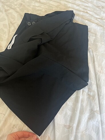 l Beden siyah Renk bershka pilili ozel dikim sort etek