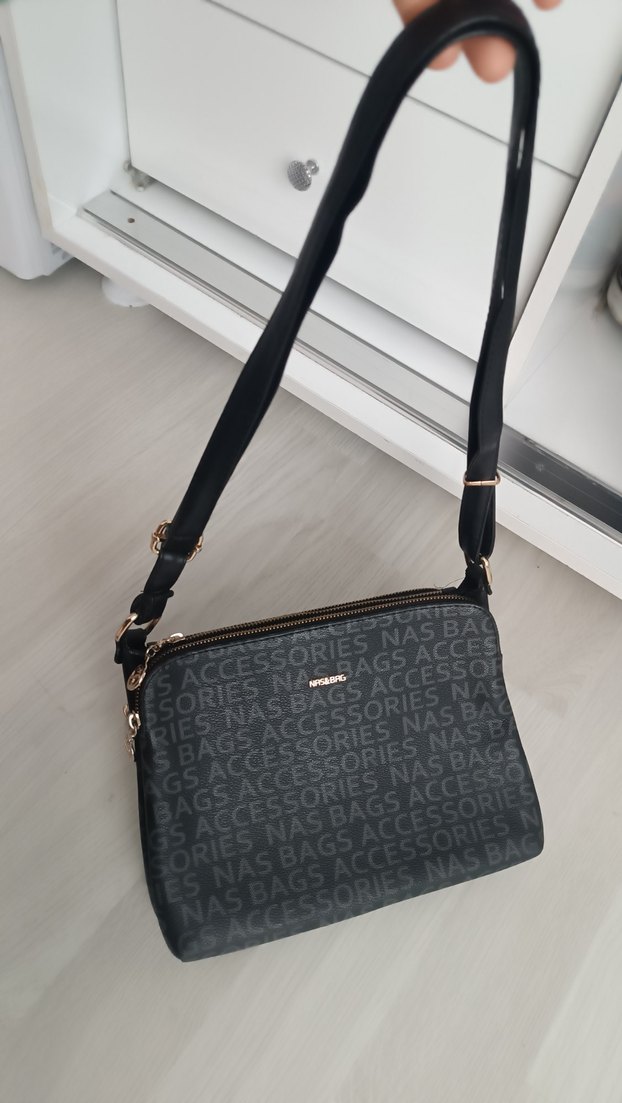 Siyah Kadın kaliteli Omuz ve çapraz ayarlanabilir  Çanta - Görsel 5