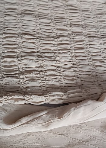 H&M marj
kalı Bej Keten Fırfırlı Bohem Kadın Bluz - Görsel 3