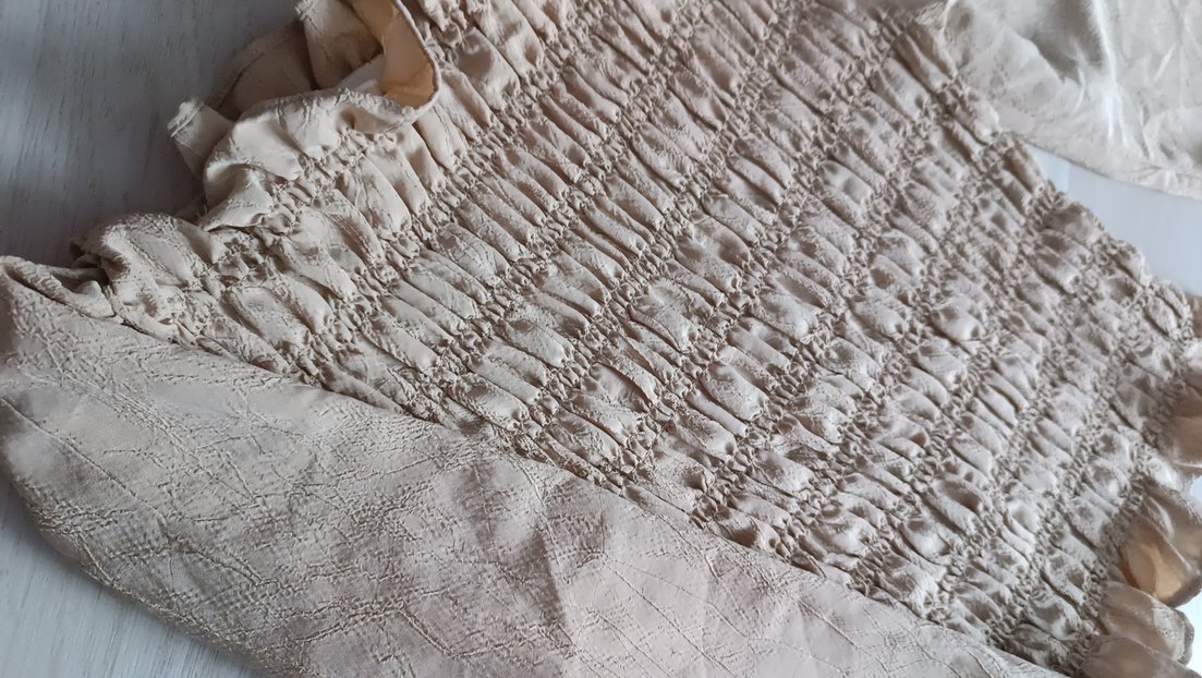 H&M marj
kalı Bej Keten Fırfırlı Bohem Kadın Bluz - Görsel 5