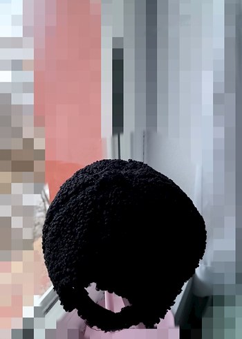 Siyah Peluş Kadın Şapka - Görsel 7