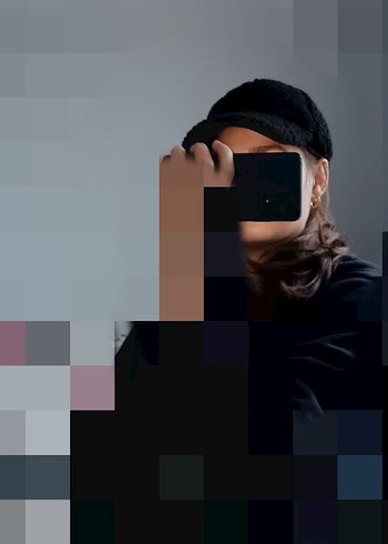 Siyah Peluş Kadın Şapka - Görsel 6