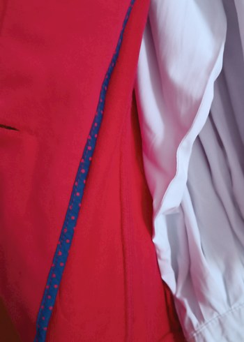 Kırmızı Kadın Düğmeli Midi Blazer - Görsel 8