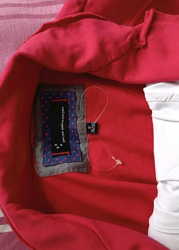 Kırmızı Kadın Düğmeli Midi Blazer - Görsel 2