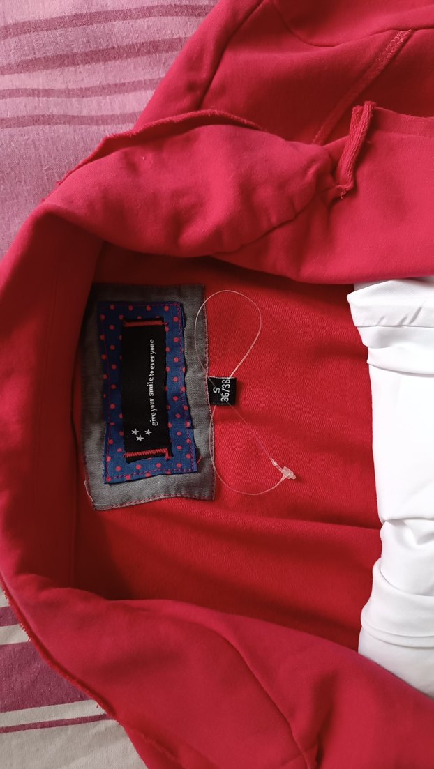 Kırmızı Kadın Düğmeli Midi Blazer - Görsel 2