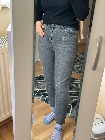 28 Beden gri Renk Gri kot jean
