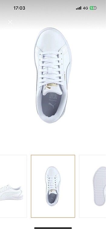 36 Beden beyaz Renk Puma spor ayakkabı sneakers