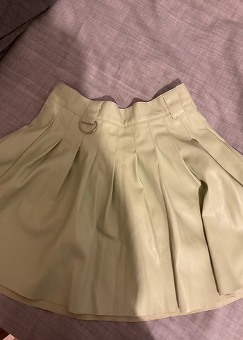 Bej Pliseli Midi Mini Etek