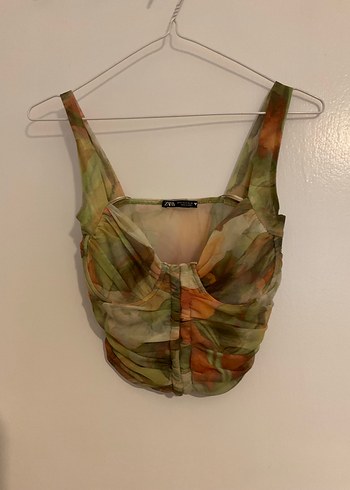 Zara Çok Renkli Drapeli Mini Bustiyer