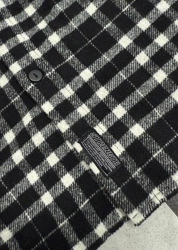 Unisex Siyah Kareli Uzun Kollu Gömlek - Görsel 4