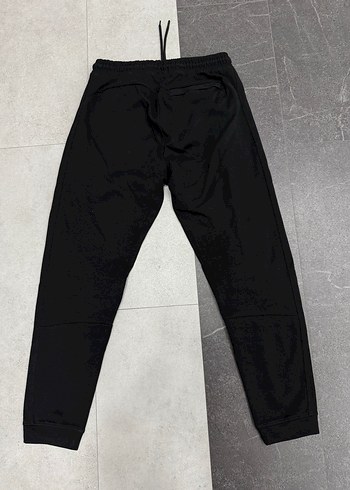 Erkek Siyah Fermuarlı Spor Eşofman Altı - Görsel 3