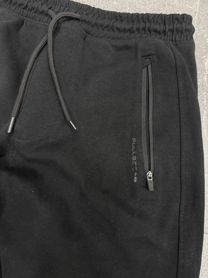 Erkek Siyah Fermuarlı Spor Eşofman Altı - Görsel 2