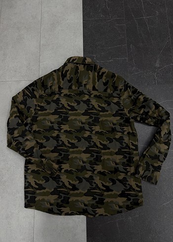 Erkek Kamuflaj Desenli Rahat Kesim Gömlek - Görsel 5