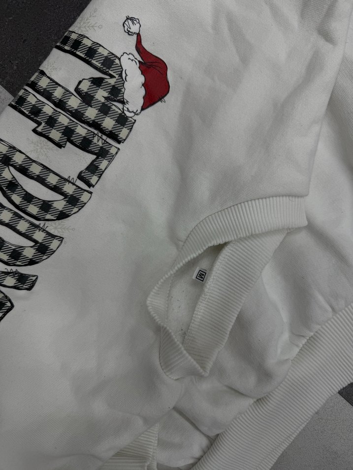 Beyaz Baskılı Rahat Kesim Sweatshirt - Görsel 5