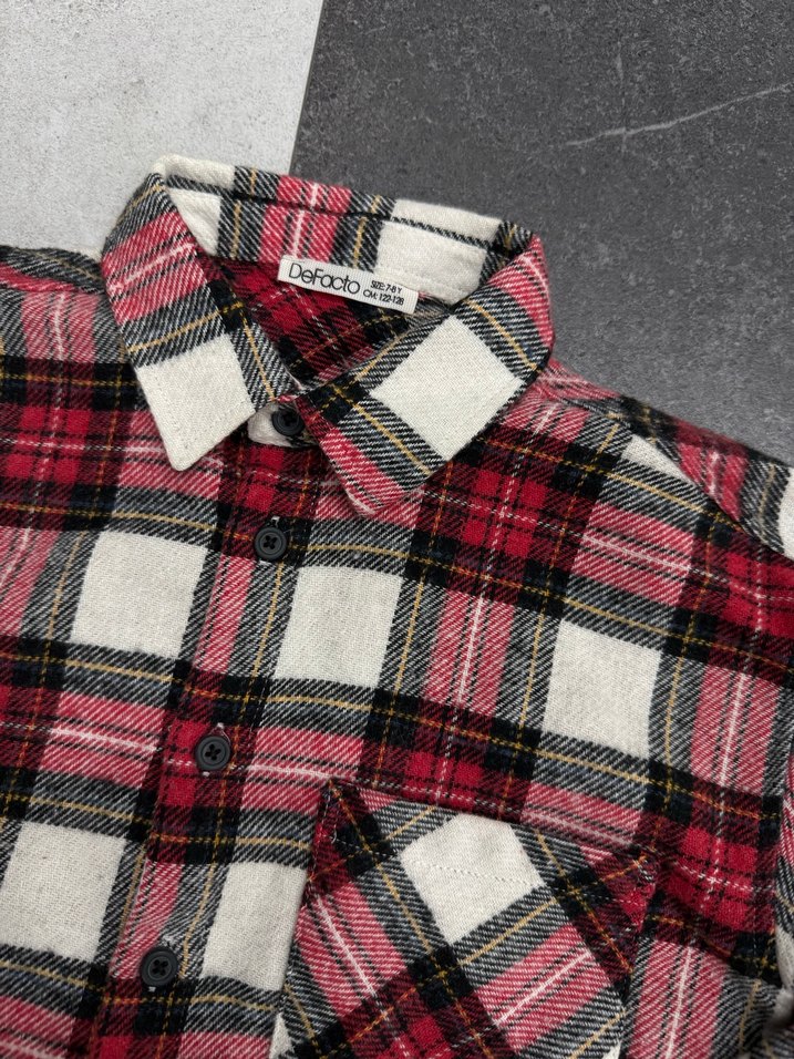 Ekose oduncu çocuk Gömlek - Görsel 2