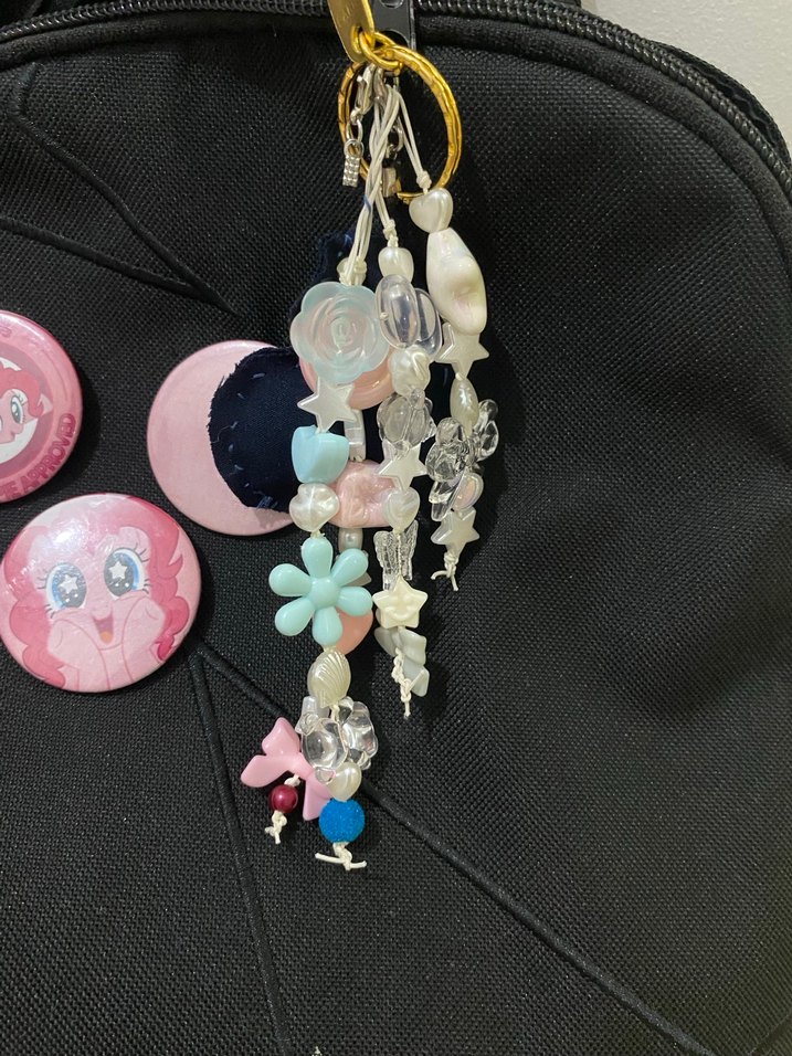 Mavi Boncuklu Çanta Charmı - Görsel 2