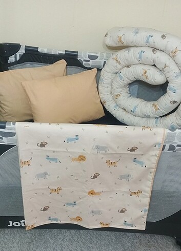 Bebek yatak bariyeri ve nevresim takımı 