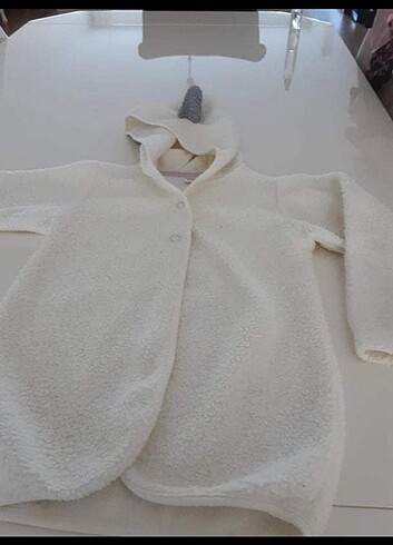 6 Yaş Beden beyaz Renk kapsonlu polar