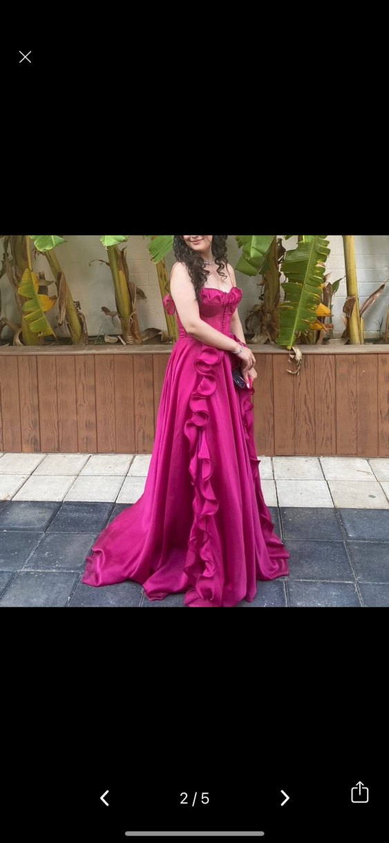 AlfaBeta Pembe Straplez Uzun Elbise - Görsel 2