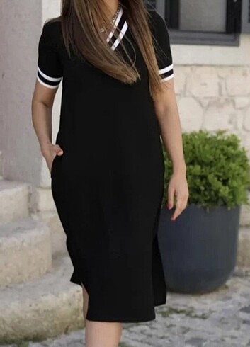 Diğer Siyah Viskon Elbise (Sıfır)