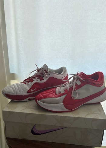 Nike Orjinal kutuluNike Kırmızı Gri Basketbol Ayakkabısı