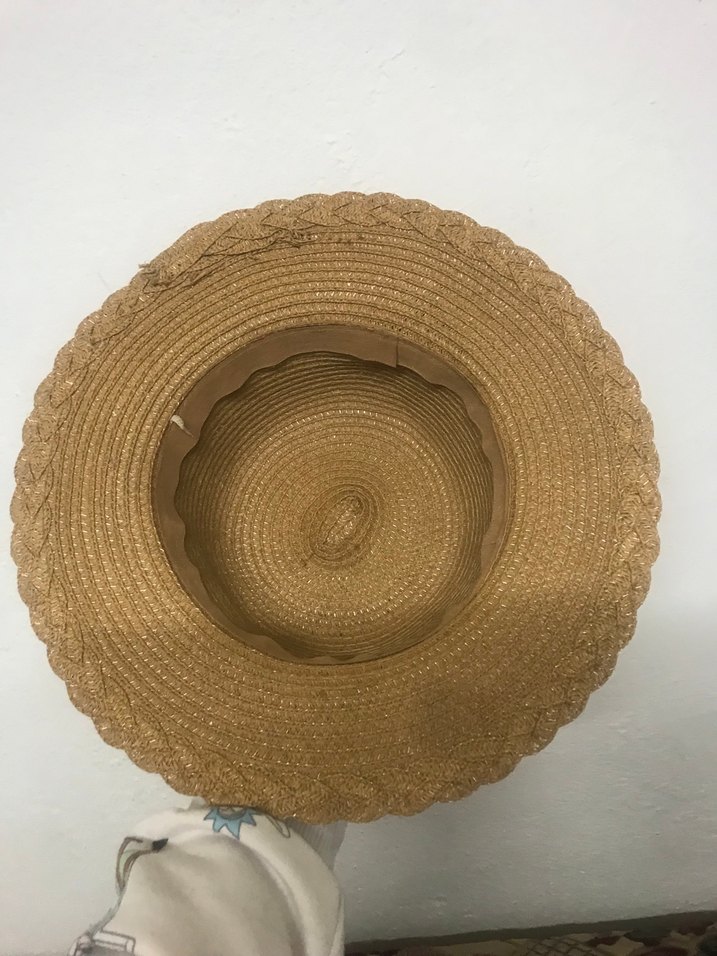 Bej Fırfırlı Bohem Kadın Şapka - Görsel 3