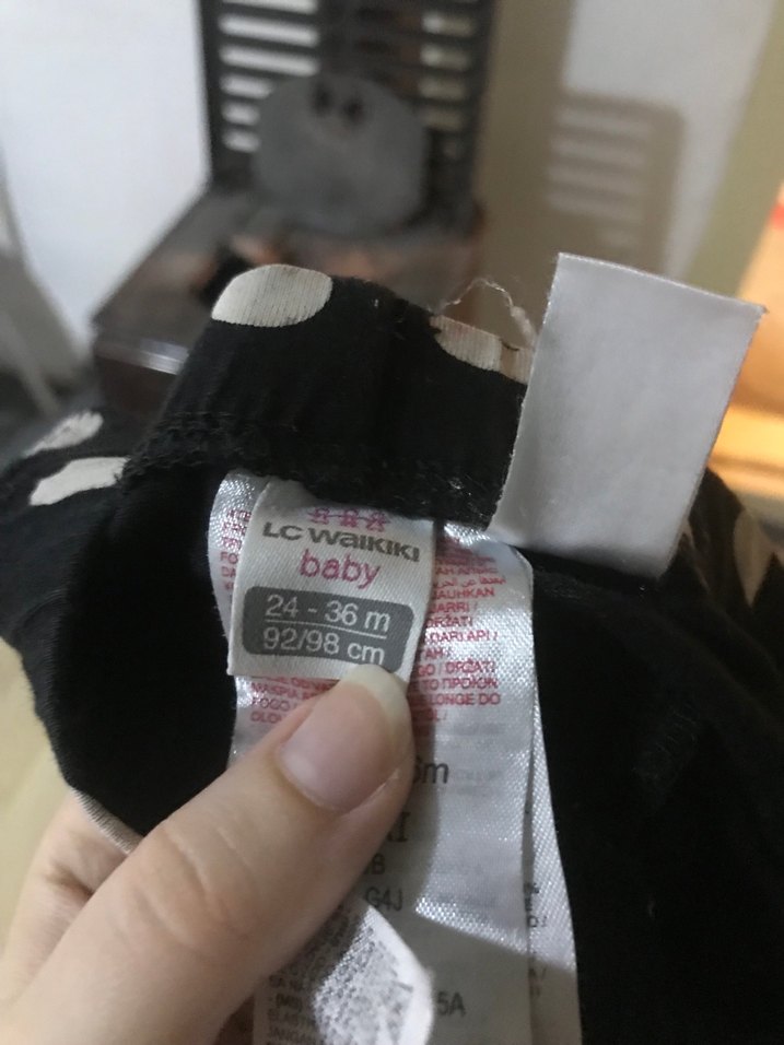 Kız Çocuk Gri Puantiyeli Tayt - Görsel 2